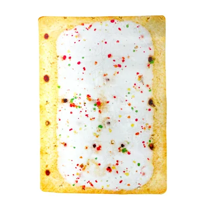 Toaster Pastry Food Blanket: Realistic Strawberry Frosting Design