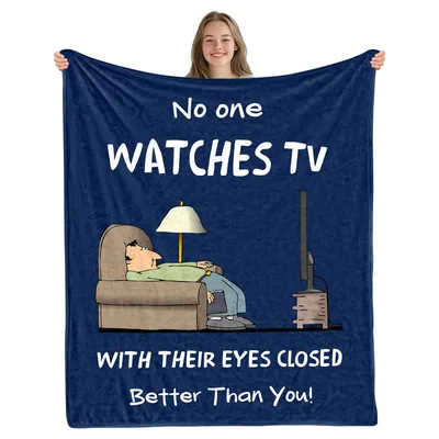 Napping Man Recliner TV Blanket: Sarcastic TV Watcher Design