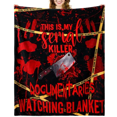 True Crime Serial Killer Blanket for Documentary Fans