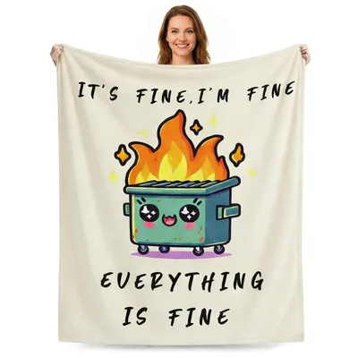 Dumpster Fire Humor Sarcastic Blanket for Office Chaos