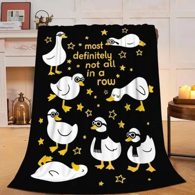 Most Definitely Not All Blanket: Quirky Duck Design