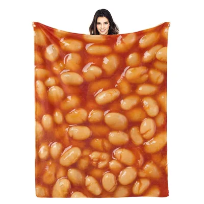 Baked Beans Blanket: Realistic Canned Bean Print for Food Lovers