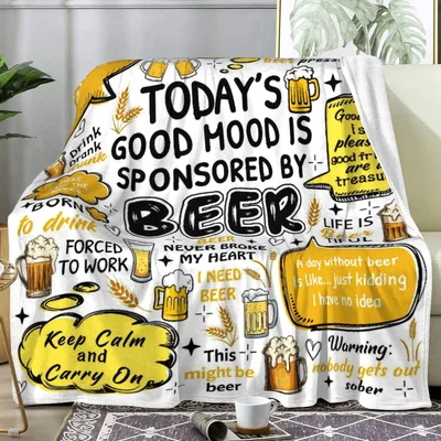 Beer Lover Humor Blanket: Sponsored by Beer Design