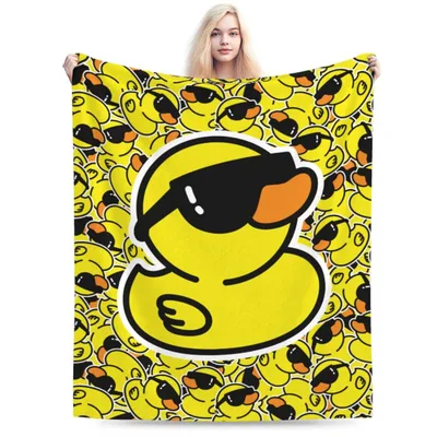 Cool Rubber Duck Sunglasses Blanket: Cool Duck Design for Fun Lovers