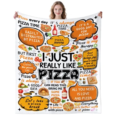 Pizza Lover Funny Blanket Celebrating the Best Food Ever