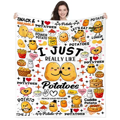 Potato Food Lover Blanket: I Just Really Like Potatoes Design