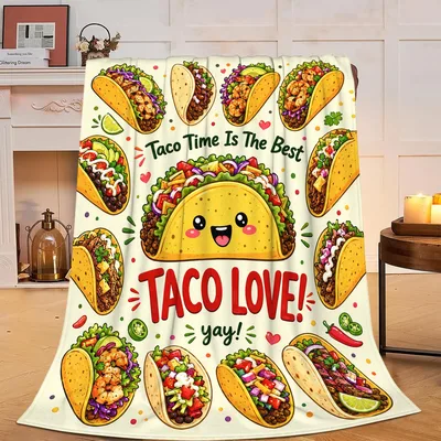 Taco Time Blanket: A Fun Taco Design for Foodies