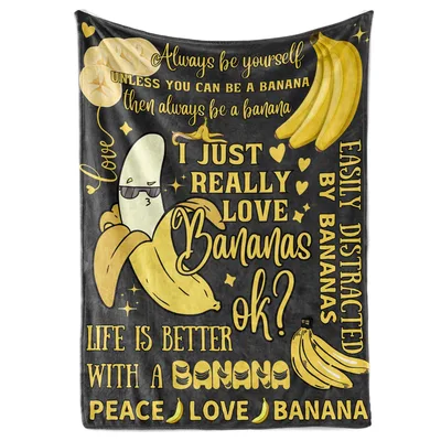 Funny Banana Design Blanket: Sarcastic Fruit Quotes for Fruit Lovers