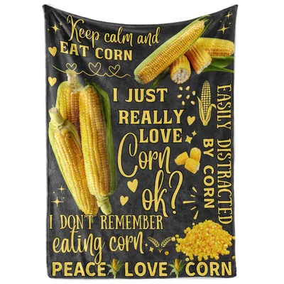 Corn Lover Funny Blanket featuring Keep Calm