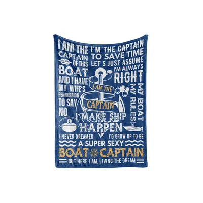 Boat Captain Humor Blanket: Nautical Sarcasm for the Helm