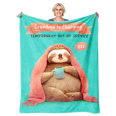 Sloth Napping Grandma Blanket: Charging Temporarily Out of Service