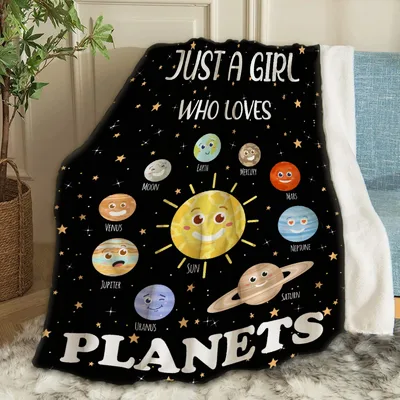 Just a Girl Blanket: Planets Design for Space Lovers