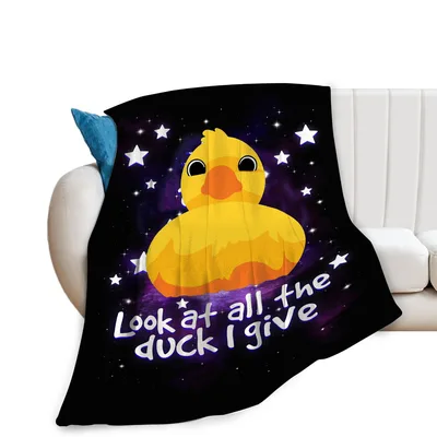 Look at All Blanket: Cosmic Duck Sarcastic Design