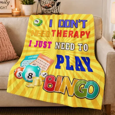 I Don't Need Therapy Play Bingo Blanket for Game Lovers