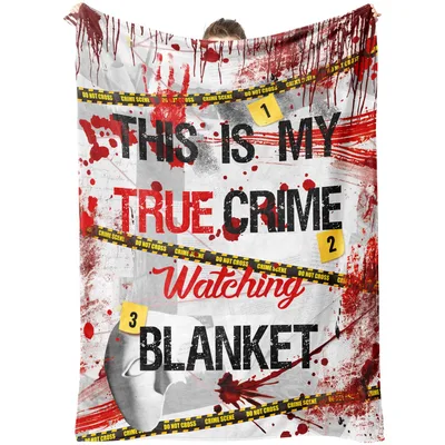 True Crime Watching Horror Blanket for Mystery Lovers