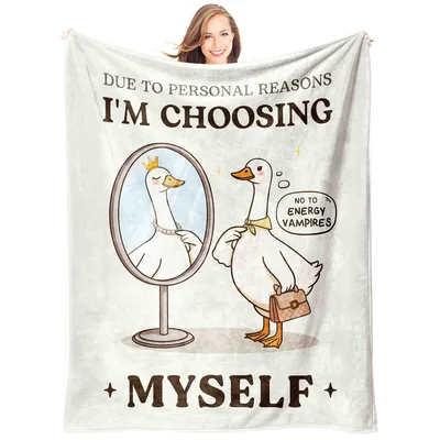 Due To Personal Reasons Blanket: Choosing Myself With A Duck Design