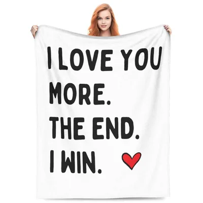 I Love You More Blanket: Sarcastic Heart Design