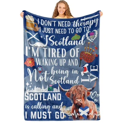 I Just Need to Go Blanket: Scottish Travel Love Design
