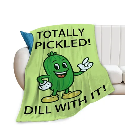 Dill with It Blanket: Totally Pickled Pickle Design