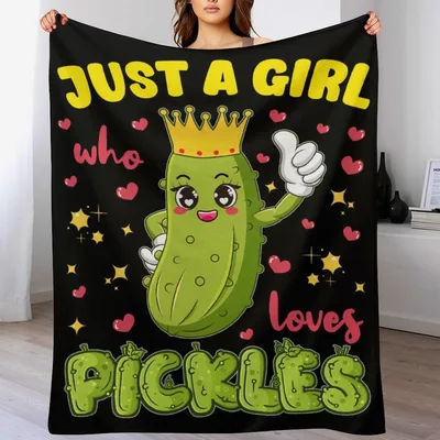 Just a Girl Blanket: Pickle Lover Design – Design 2