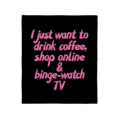 Drink Coffee Shop Online Blanket for Binge Watch Lovers