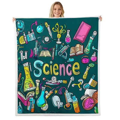 Science Teacher Blanket: Doodle Lab Design for Enthusiasts