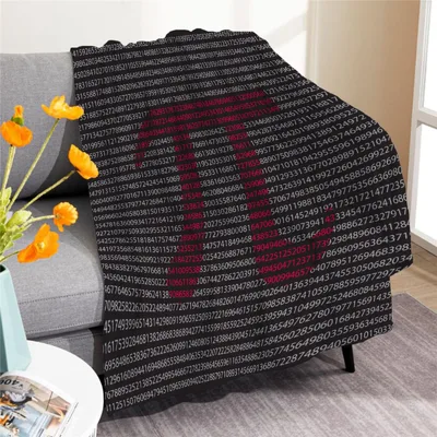 Pi Digits Math Blanket: A Spiral of Infinite Numbers for Geeks