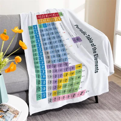 Periodic Table Chemistry Blanket: A Colorful Guide to the Elements