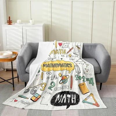 Math Equations School Blanket: A Doodle-Style Design for Number Lovers