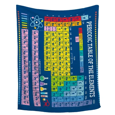 Periodic Table Science Blanket for Chemistry Lovers and Students