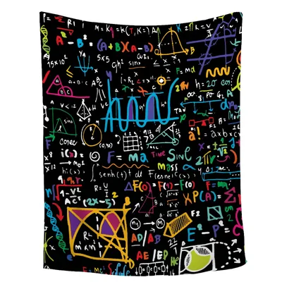 Math Equations Pattern Blanket for Science and Algebra Lovers