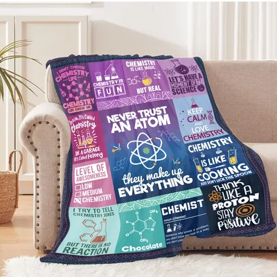 Chemistry Science Puns Blanket: Quirky Chemistry Humor for Lab Lovers