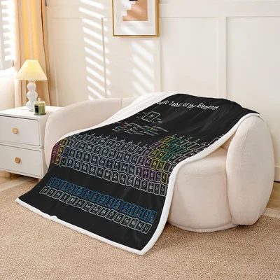 Periodic Table Chemistry Science Blanket for Lab Lovers