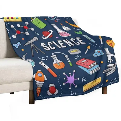 Science Doodle Pattern Blanket for Lab Lovers and Curious Minds