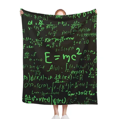 Physics Equations Blackboard Pattern Blanket for Science Lovers