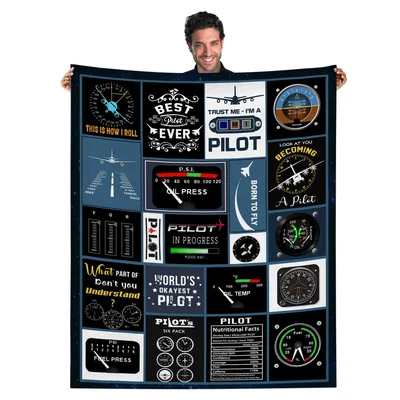 Best Pilot Ever Aviation Blanket: Cockpit Humor for Flight Enthusiasts