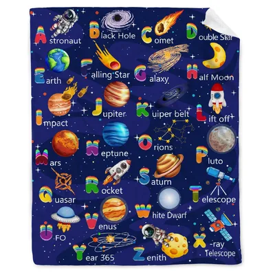 Space Alphabet with Planets Blanket: A Cosmic ABC for Stargazers
