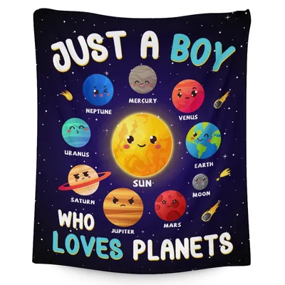 Just a Boy Blanket: Cute Planets Design for Space Lovers