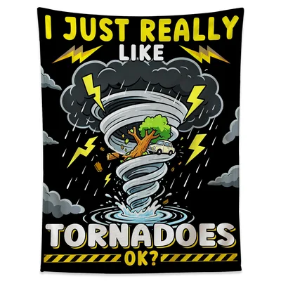 Just Really Like Tornadoes Blanket: Storm Chaser Fun