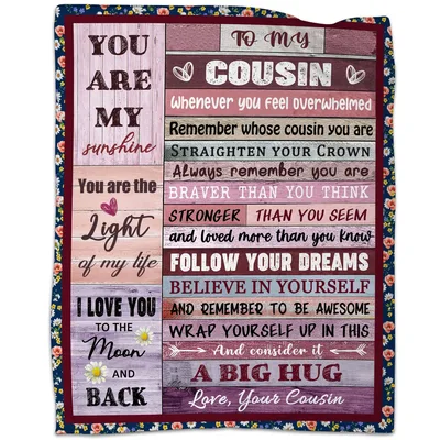 Love Your Cousin Blanket: Encouraging Message for Family Bonds