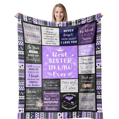 Sister by Marriage Blanket Best Sister in Law Ever Design