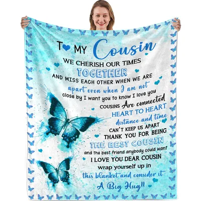 Best Cousin Blanket: Sentimental Butterfly Design for Family Bonds