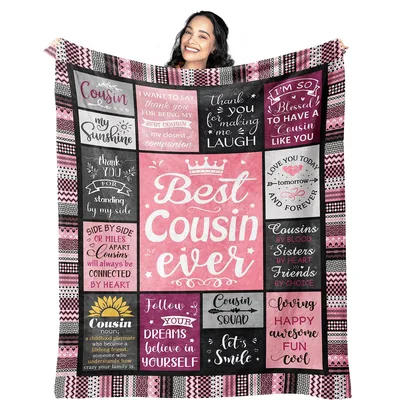 Best Cousin ever Cousin Blanket Word Collage Design