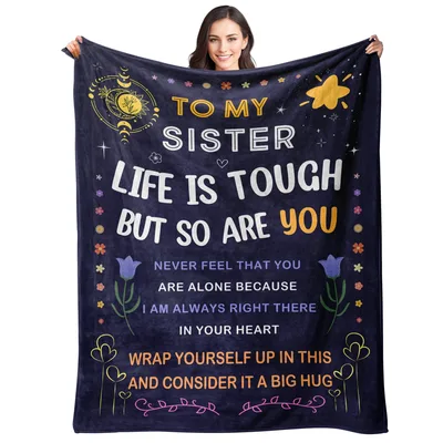 Sister Encouragement Message Blanket