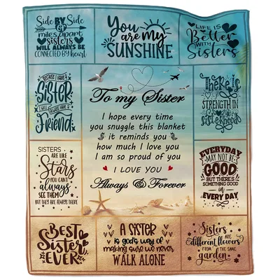 Sister Love Quotes Blanket