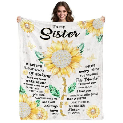 To My Sister Sunflower Blanket: A Heartfelt Gift for Your Best Friend