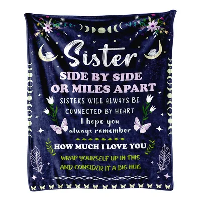Sister Sisters Love Blanket: Side by Side or Miles Apart Design