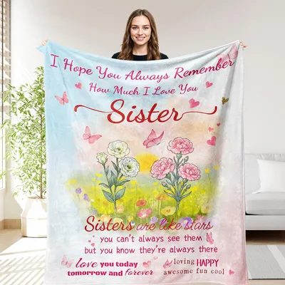 Sister Floral Butterflies Blanket