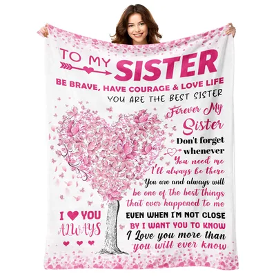 Pink Butterfly Blanket: A Heartfelt Message for Your Sister