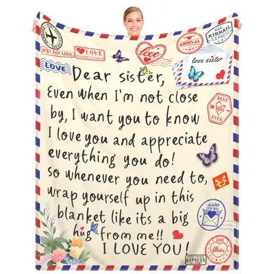Sister Letter Love Blanket: A Heartfelt Note for Your Best Sister